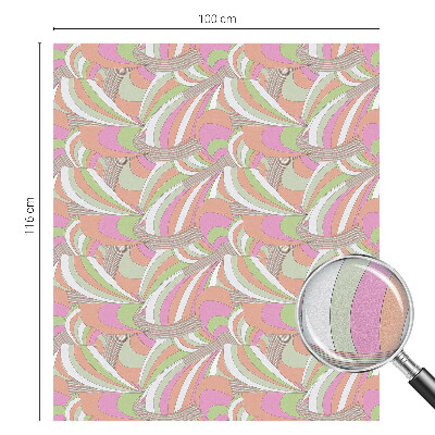 Zig-zag colorat Folie opacă geam cu model vitraliu