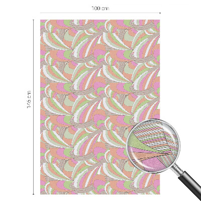 Zig-zag colorat Folie opacă geam cu model vitraliu