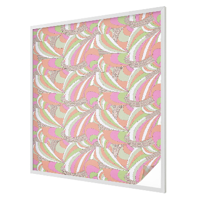 Zig-zag colorat Folie opacă geam cu model vitraliu