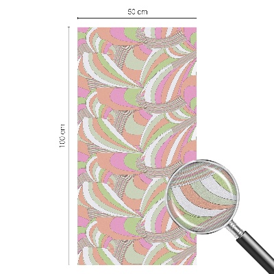 Zig-zag colorat Folie opacă geam cu model vitraliu