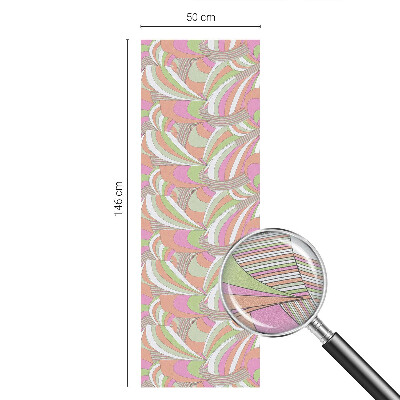 Zig-zag colorat Folie opacă geam cu model vitraliu