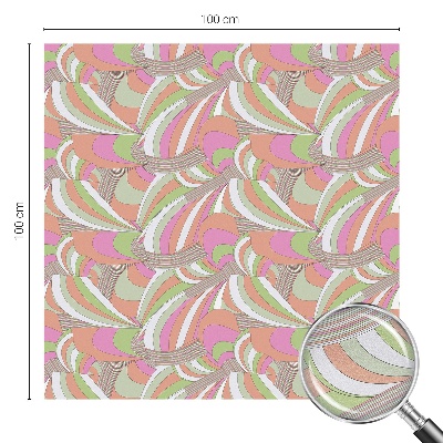 Zig-zag colorat Folie opacă geam cu model vitraliu