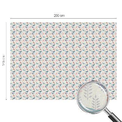 Păsări pastelate Folie geam intimitate model vitraliu