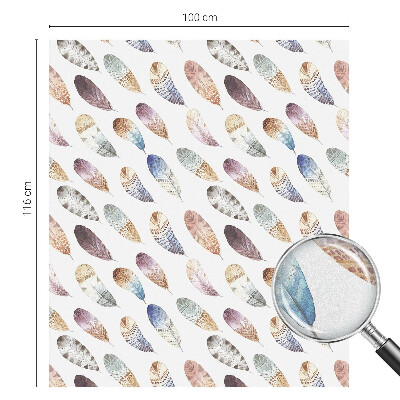 Pene boho Folie opacă geam cu model vitraliu