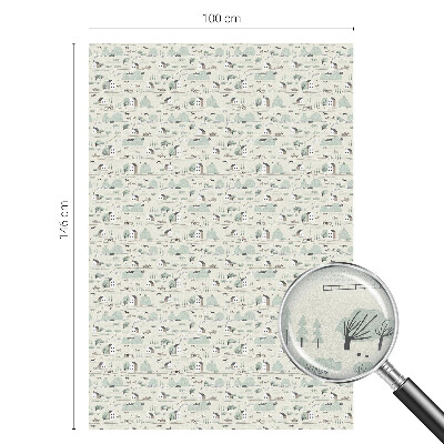 Un sat idilic Folie decorativă geam vitraliu