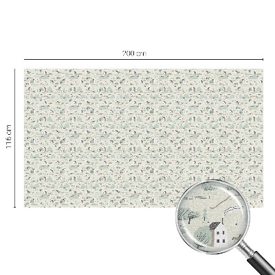 Un sat idilic Folie decorativă geam vitraliu