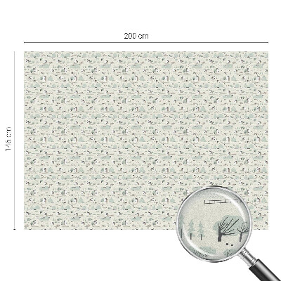 Un sat idilic Folie decorativă geam vitraliu