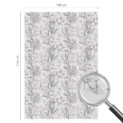 Frunze și fluturi Folie decorativă geam vitraliu