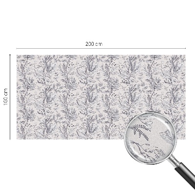 Frunze și fluturi Folie decorativă geam vitraliu