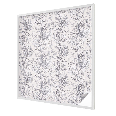 Frunze și fluturi Folie decorativă geam vitraliu