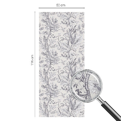 Frunze și fluturi Folie decorativă geam vitraliu