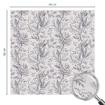 Frunze și fluturi Folie decorativă geam vitraliu