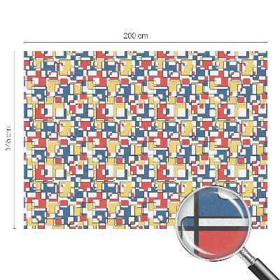 Forme geometrice Folie opacă geam cu model vitraliu