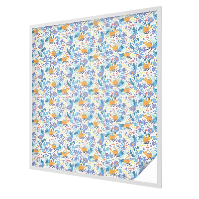 Motiv vegetal Folie decorativă geam vitraliu