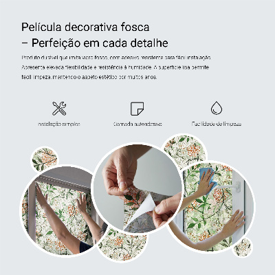 Motiv vegetal Folie decorativă geam vitraliu