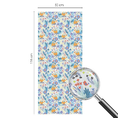 Motiv vegetal Folie decorativă geam vitraliu