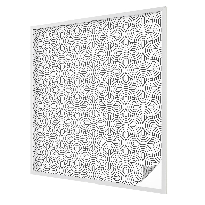 Semicercuri geometrice Folie opacă geam cu model vitraliu