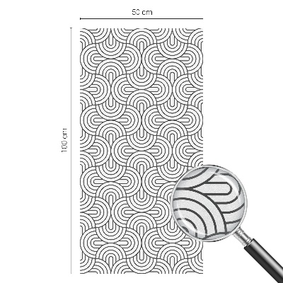 Semicercuri geometrice Folie opacă geam cu model vitraliu