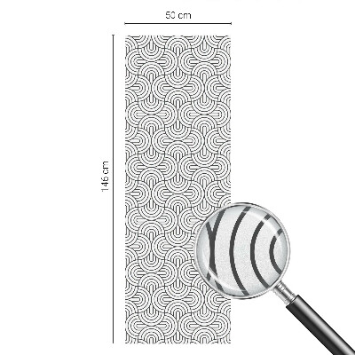 Semicercuri geometrice Folie opacă geam cu model vitraliu