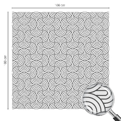 Semicercuri geometrice Folie opacă geam cu model vitraliu