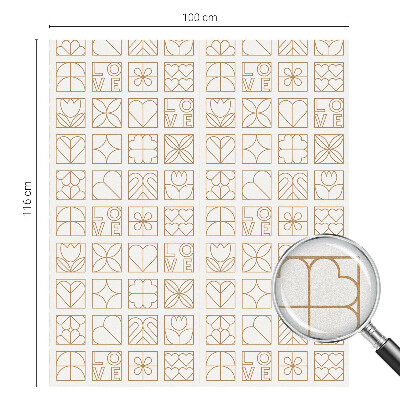 Iubire geometrică Folie geam intimitate model vitraliu