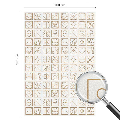 Iubire geometrică Folie geam intimitate model vitraliu