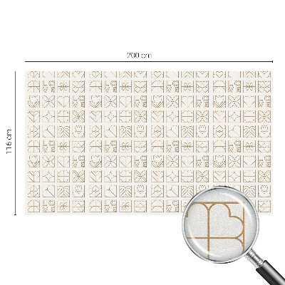 Iubire geometrică Folie geam intimitate model vitraliu