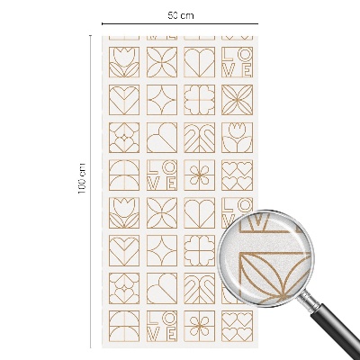 Iubire geometrică Folie geam intimitate model vitraliu