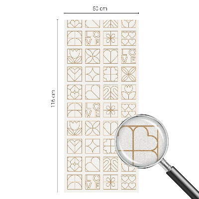 Iubire geometrică Folie geam intimitate model vitraliu