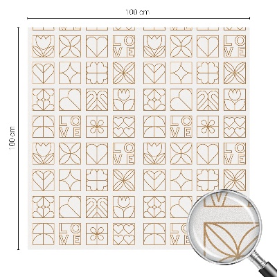 Iubire geometrică Folie geam intimitate model vitraliu