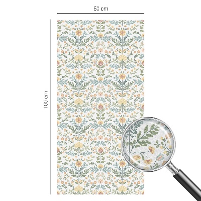 Simetria florală Folie decorativă geam vitraliu