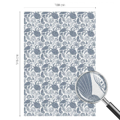 Viața oceanică Folie opacă geam cu model vitraliu