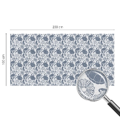 Viața oceanică Folie opacă geam cu model vitraliu