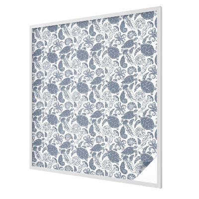 Viața oceanică Folie opacă geam cu model vitraliu