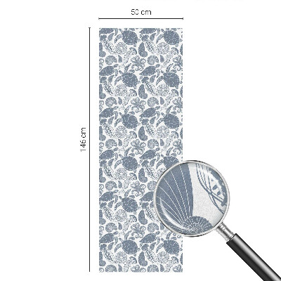 Viața oceanică Folie opacă geam cu model vitraliu