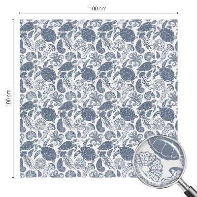 Viața oceanică Folie opacă geam cu model vitraliu