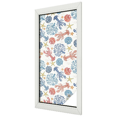 Corali de raci Folie decorativă geam vitraliu