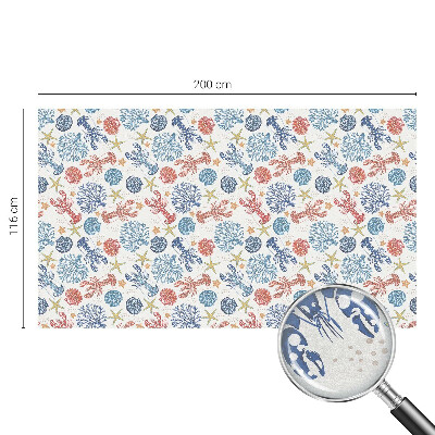 Corali de raci Folie decorativă geam vitraliu