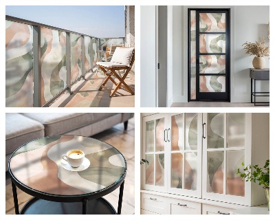 Valuri colorate Folie autocolantă geam