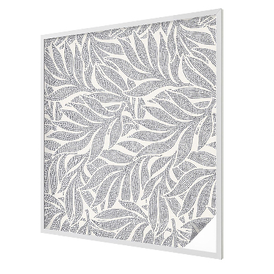 Picături de frunze Folie opacă geam cu model vitraliu