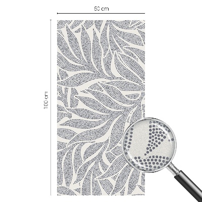 Picături de frunze Folie opacă geam cu model vitraliu