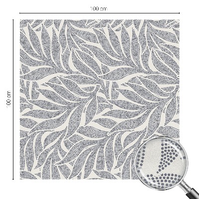 Picături de frunze Folie opacă geam cu model vitraliu