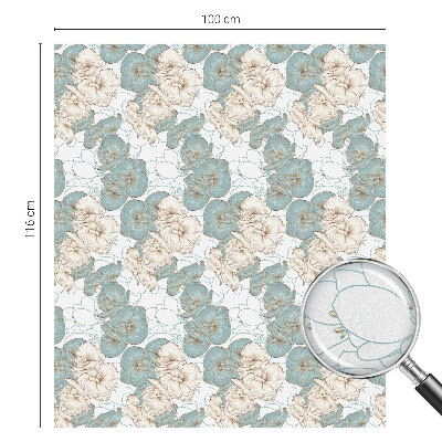 Flori delicate Folie decorativă geam vitraliu