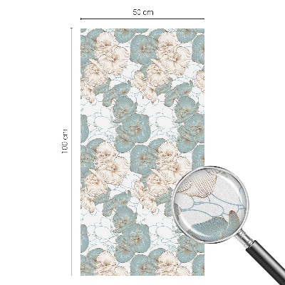 Flori delicate Folie decorativă geam vitraliu