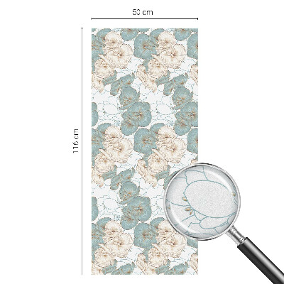 Flori delicate Folie decorativă geam vitraliu