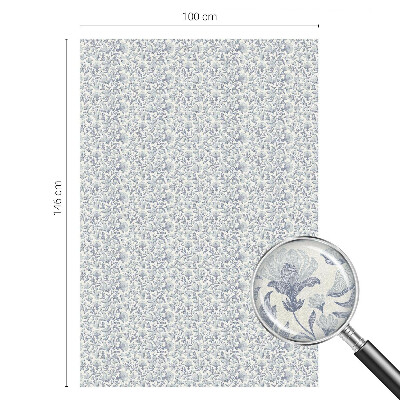 Model floral Folie opacă geam cu model vitraliu