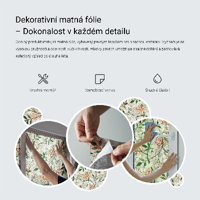 Model floral Folie geam să nu se vadă din exterior