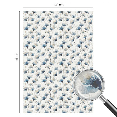 Flori albastre Folie autocolantă geam