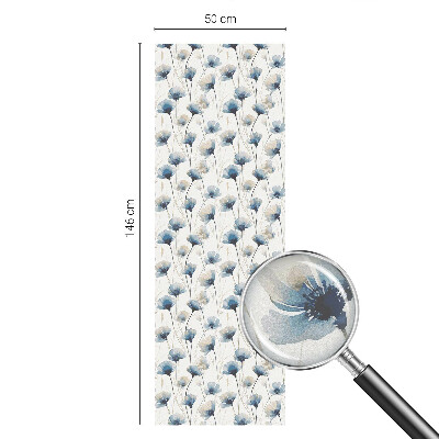 Flori albastre Folie autocolantă geam