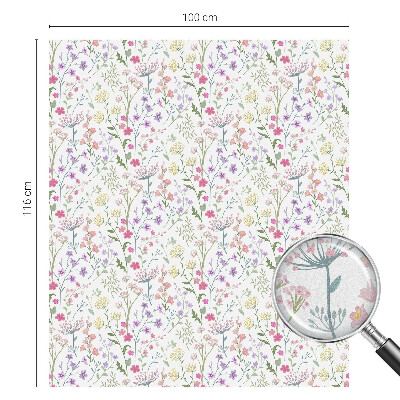 Pajiște înflorită Folie geam intimitate model vitraliu